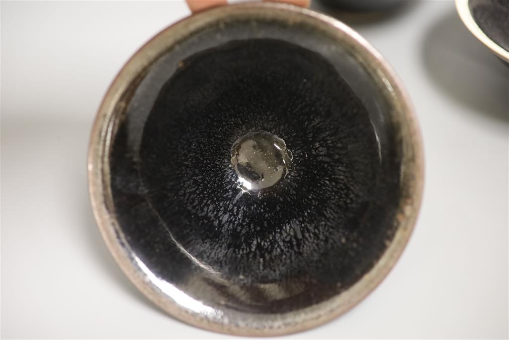 Three Chinese black glazed bowls